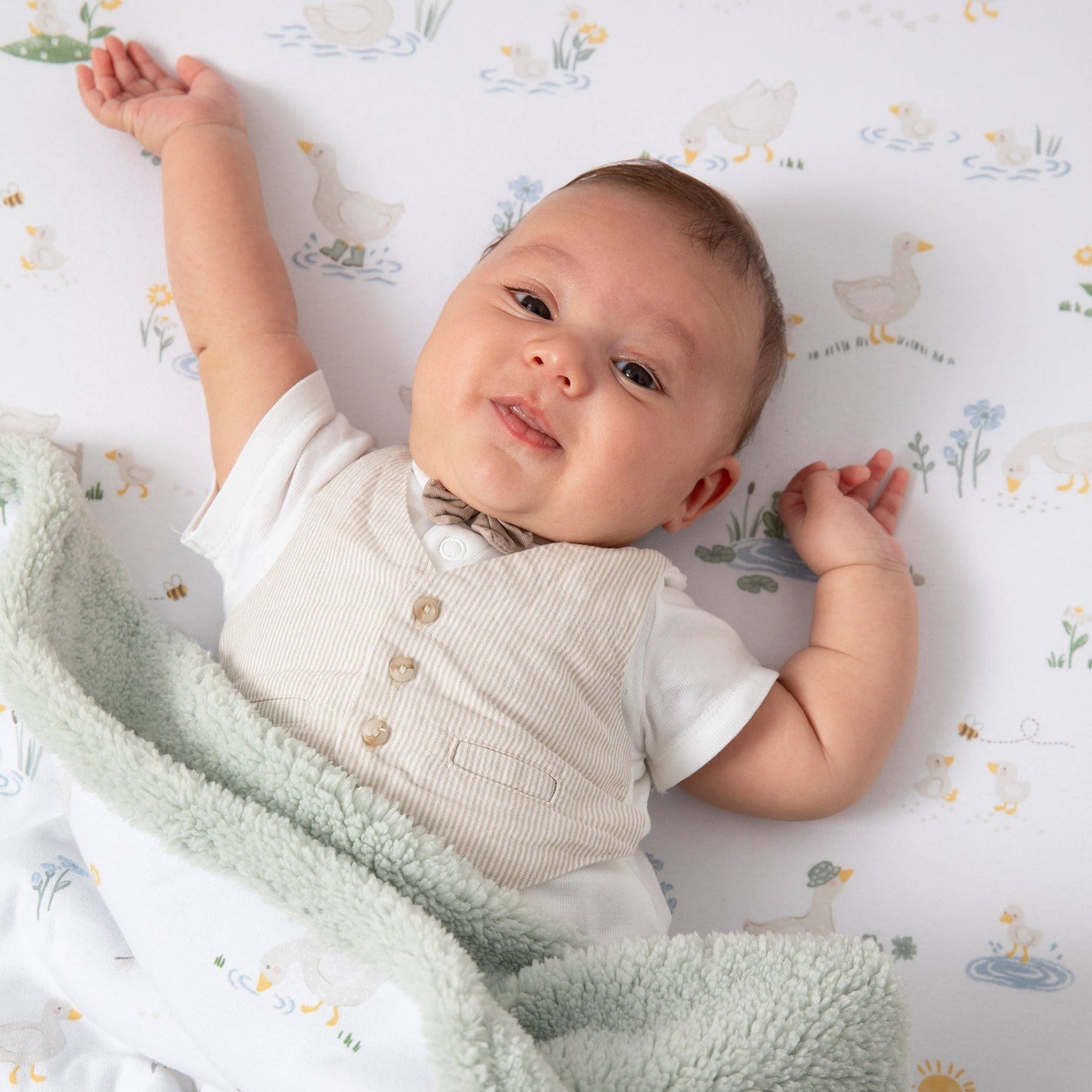 Organic Jersey Sherpa Blanket - Goosey Goosey