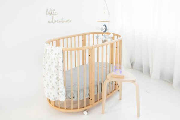 Grey Jersey Fitted Cot Sheet