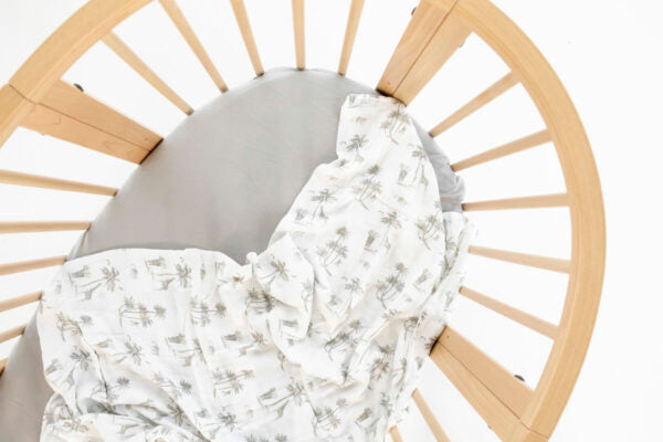 Grey Jersey Fitted Cot Sheet