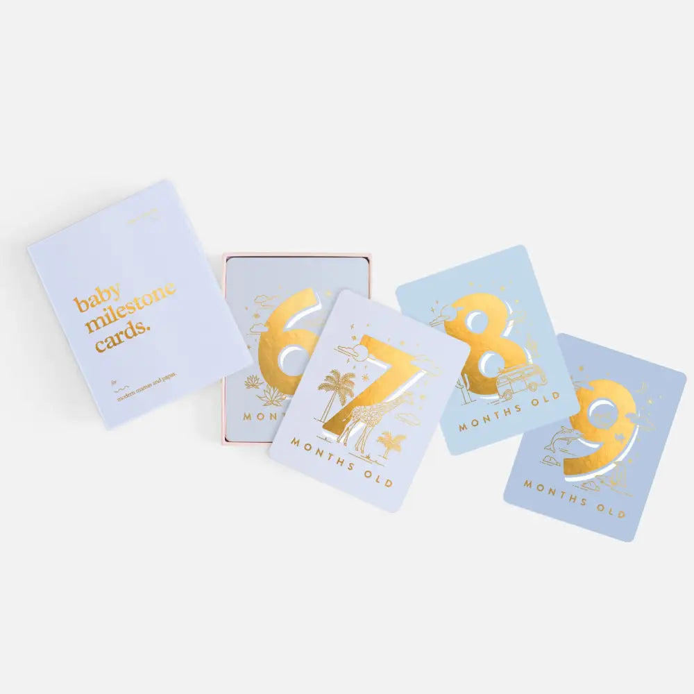 Fox & Fallow Baby Milestone Cards Blue - Timber Tinkers