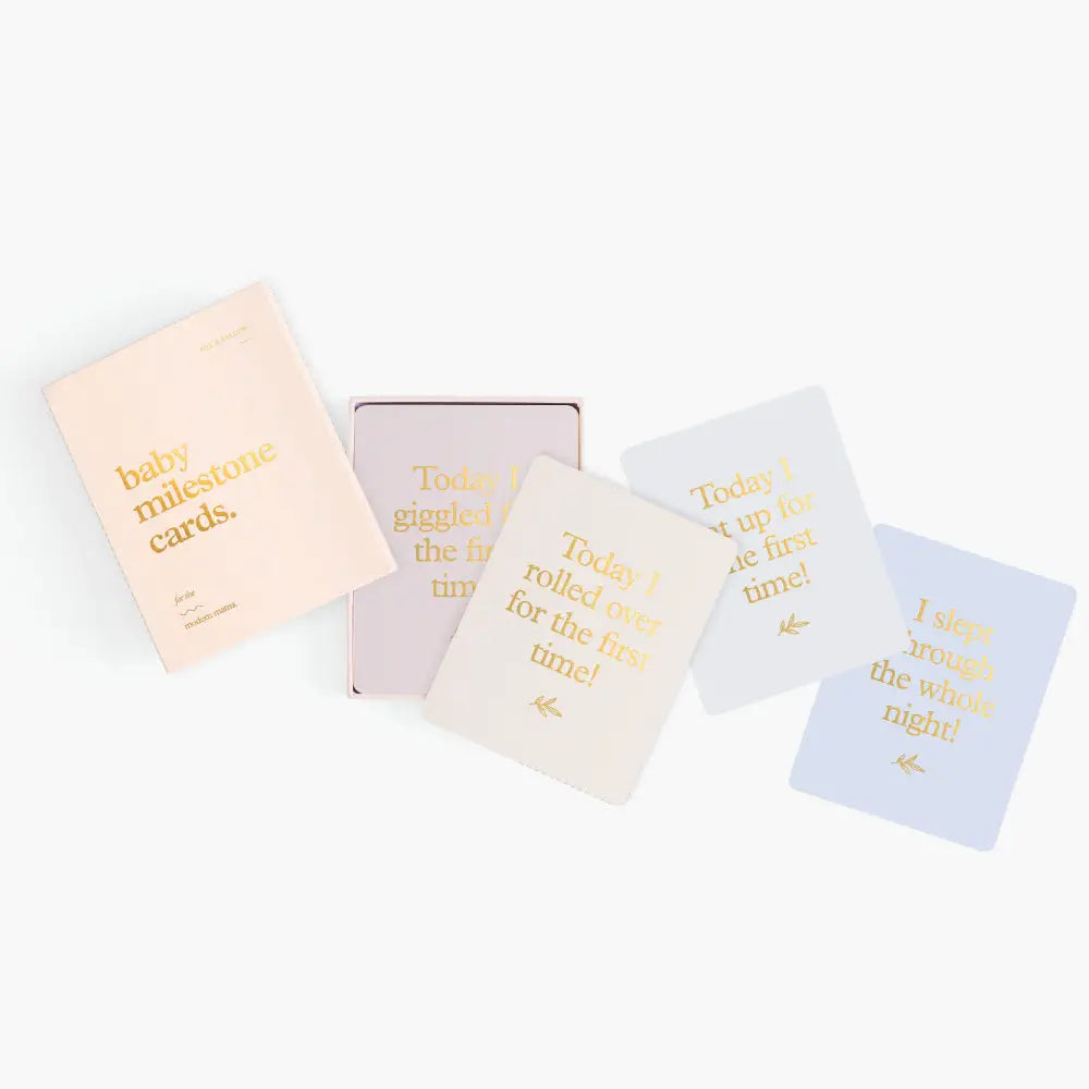 Fox & Fallow Baby Milestone Cards Cream - Timber Tinkers