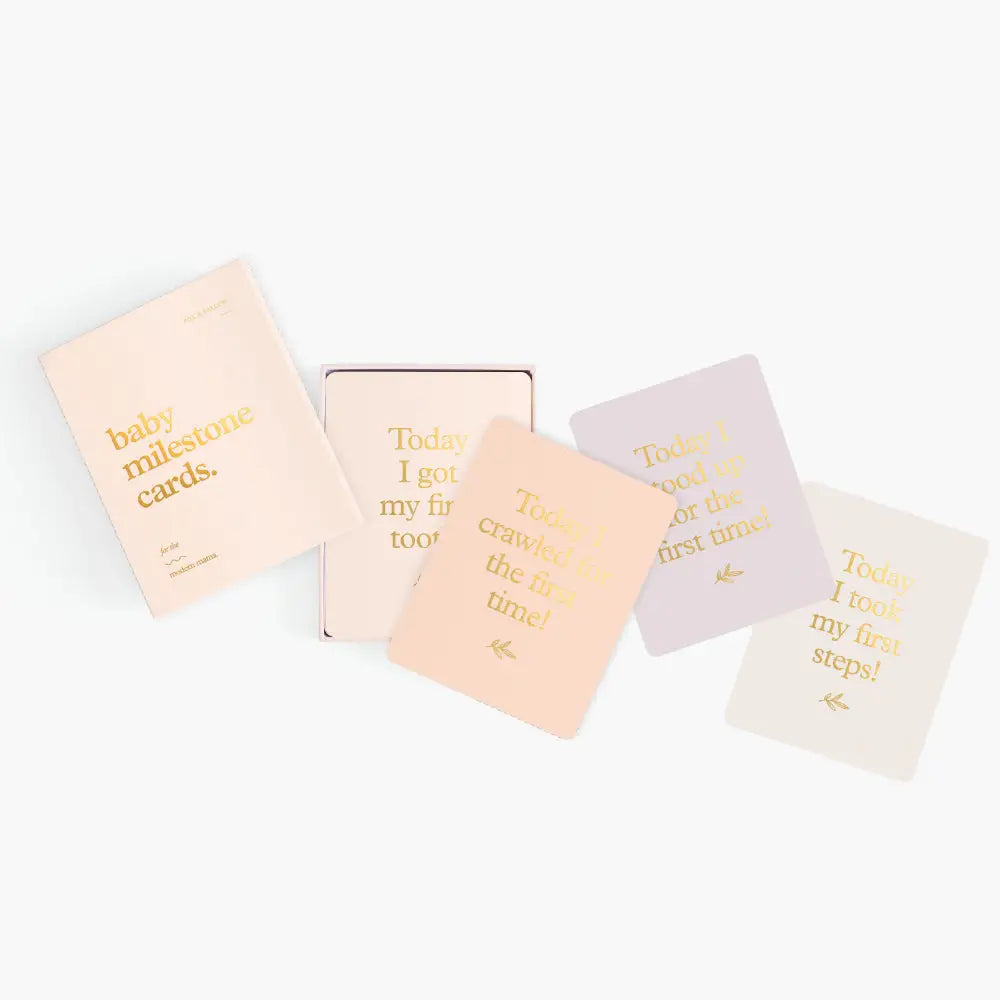 Fox & Fallow Baby Milestone Cards Cream - Timber Tinkers