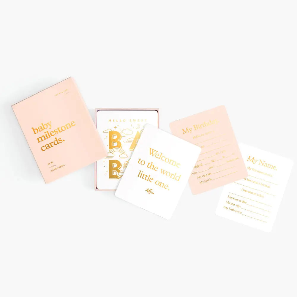 Fox & Fallow Baby Milestone Cards Cream - Timber Tinkers