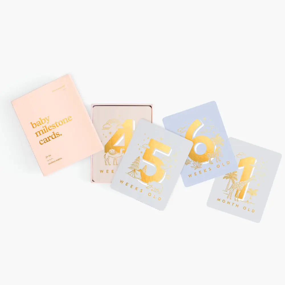 Fox & Fallow Baby Milestone Cards Cream - Timber Tinkers