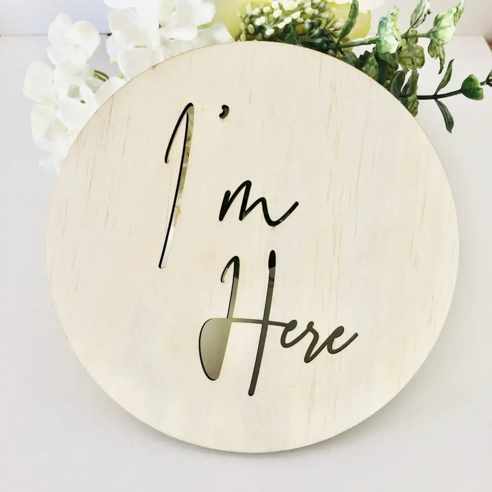 I'm Here Scandi Birth Announcement - Timber Tinkers