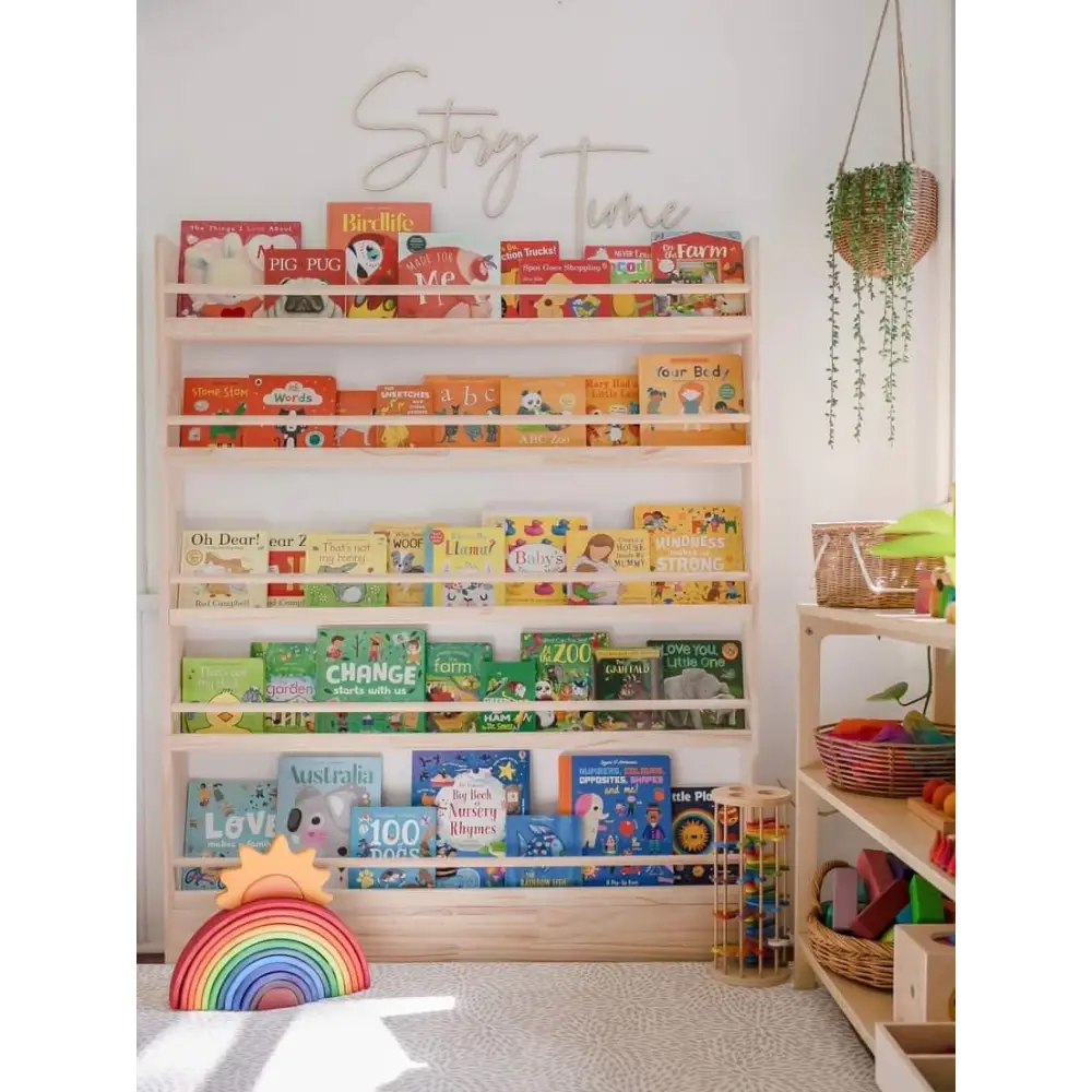JOYKIDS Front Facing Bookshelf with 5 Tier - SolidWood - Timber Tinkers