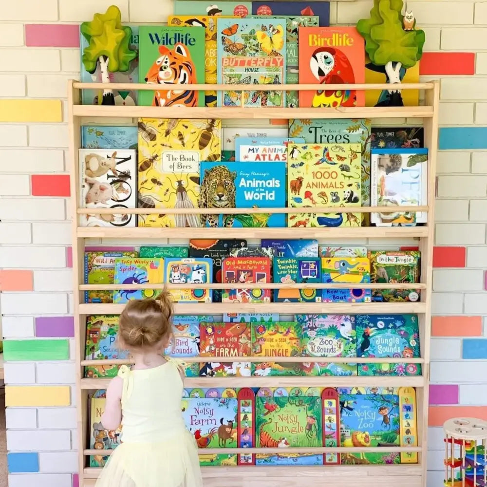 JOYKIDS Front Facing Bookshelf with 5 Tier - SolidWood - Timber Tinkers
