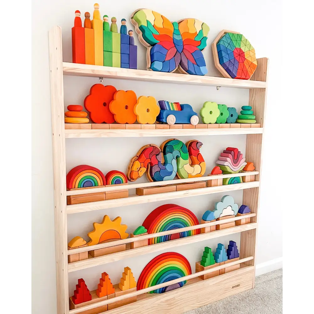 JOYKIDS Front Facing Bookshelf with 5 Tier - SolidWood - Timber Tinkers