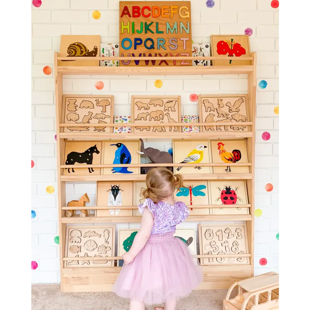 JOYKIDS Front Facing Bookshelf with 5 Tier - SolidWood - Timber Tinkers