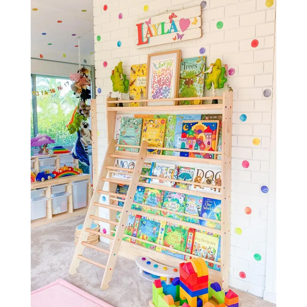 JOYKIDS Front Facing Bookshelf with 5 Tier - SolidWood - Timber Tinkers