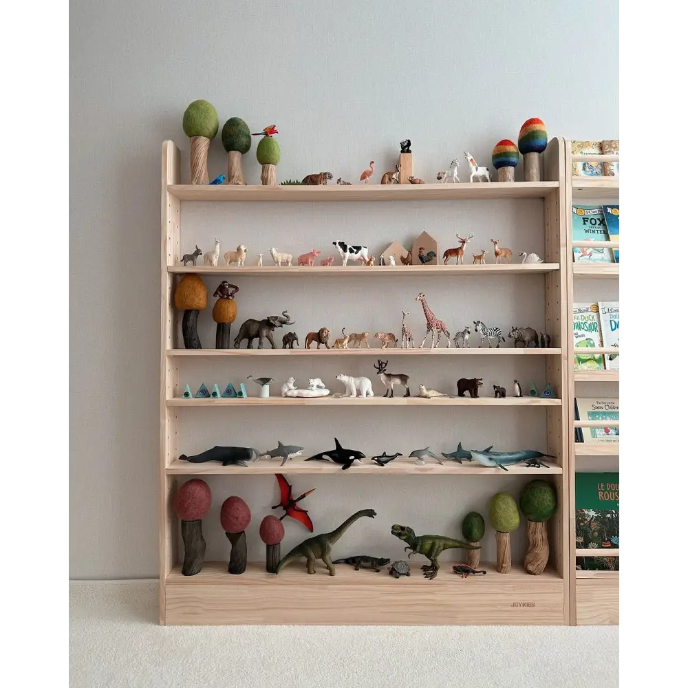 JOYKIDS Slim-Line Toy Shelf with 7-tier (Adjustable) - SolidWood - Timber Tinkers