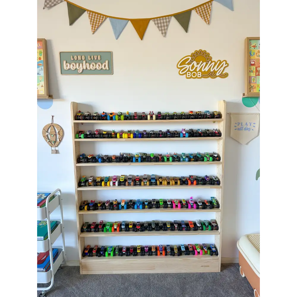 JOYKIDS Slim-Line Toy Shelf with 7-tier (Adjustable) - SolidWood - Timber Tinkers