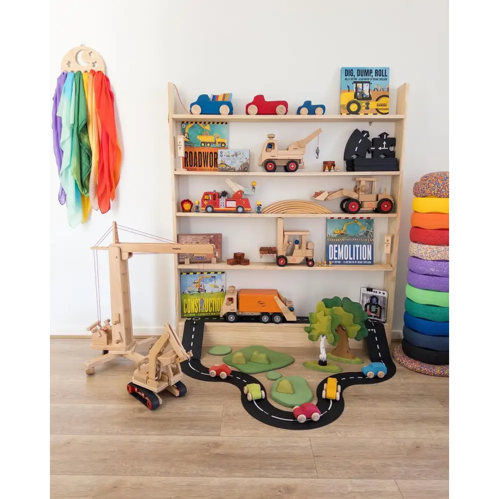 JOYKIDS Slim-Line Toy Shelf with 7-tier (Adjustable) - SolidWood - Timber Tinkers