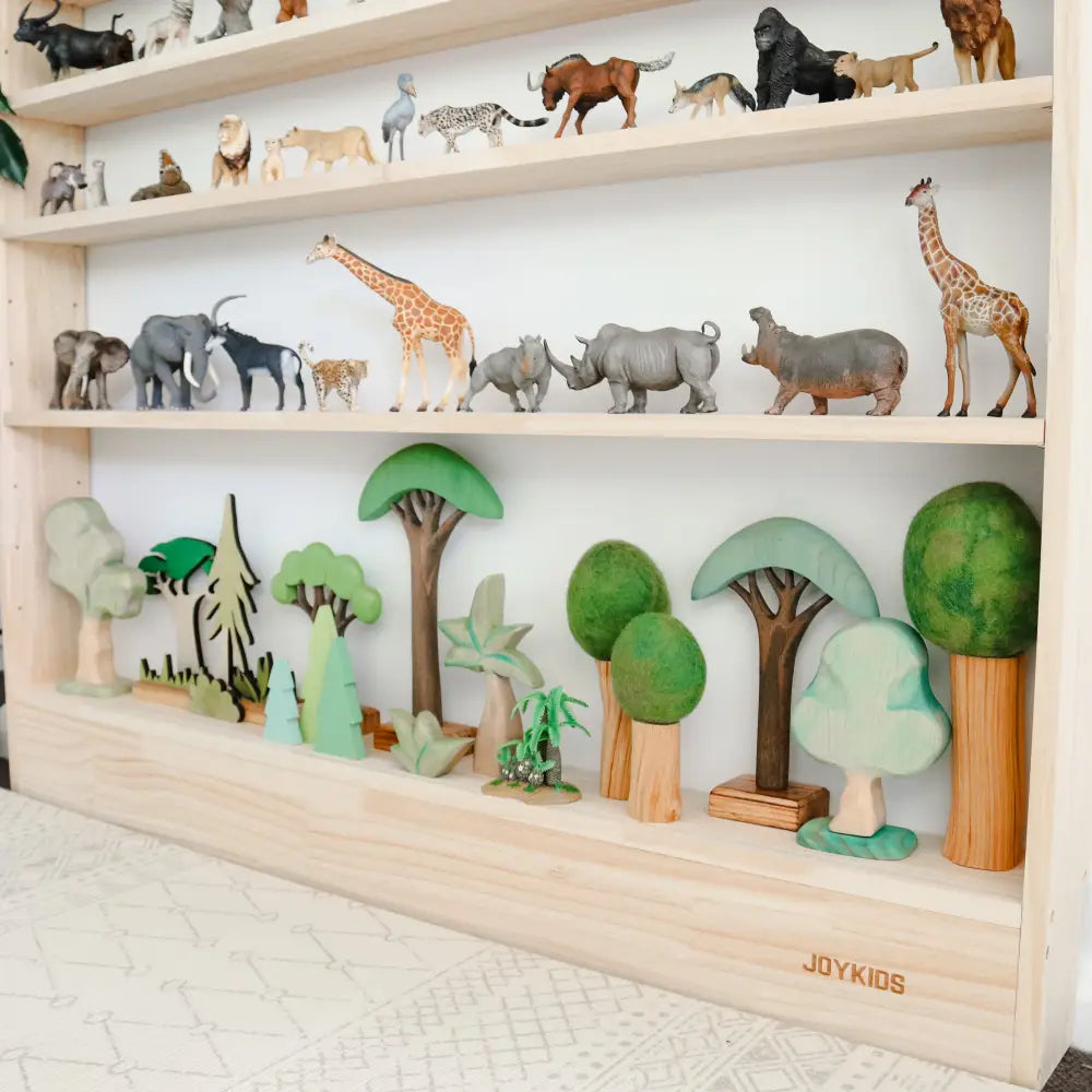 JOYKIDS Slim-Line Toy Shelf with 7-tier (Adjustable) - SolidWood - Timber Tinkers