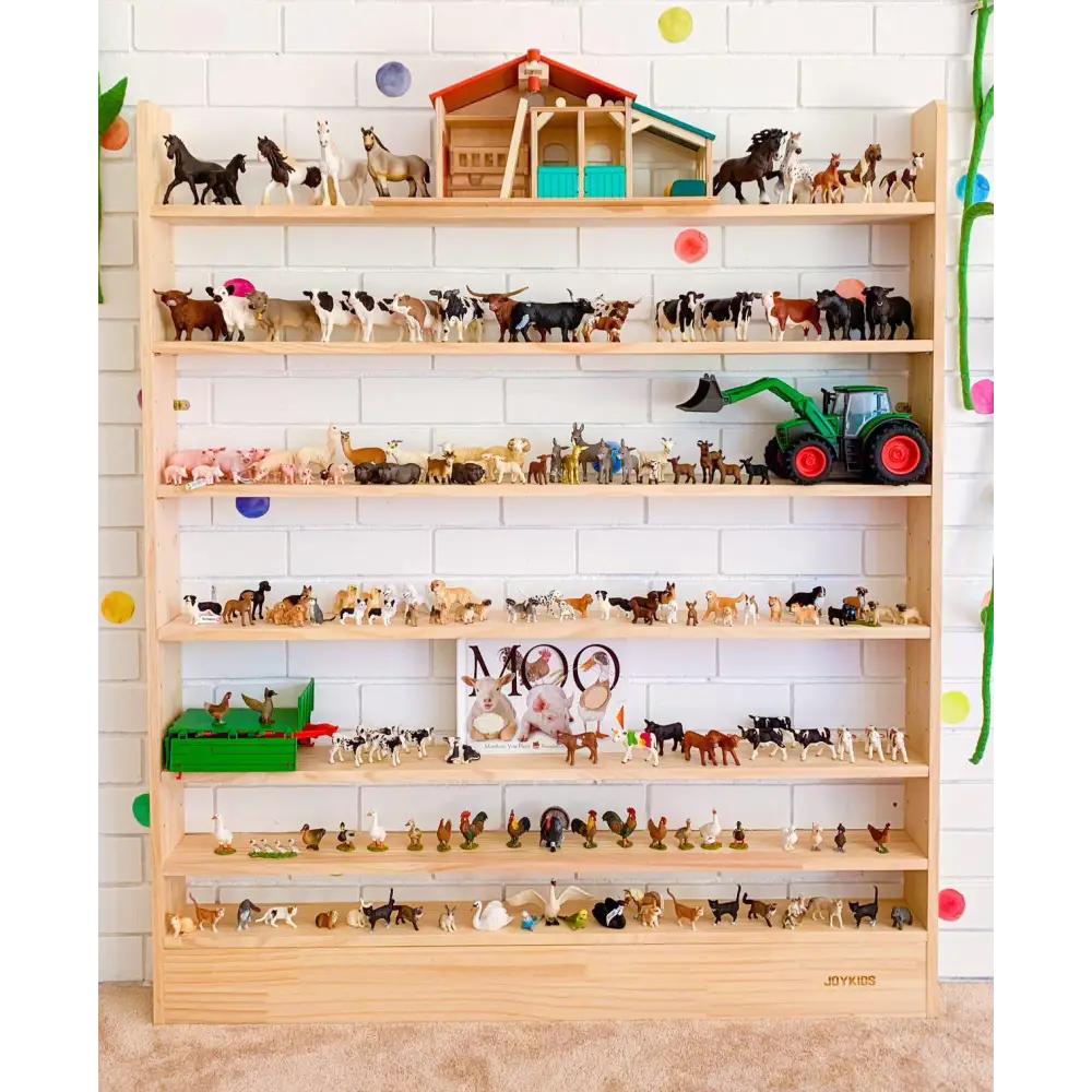 JOYKIDS Slim-Line Toy Shelf with 7-tier (Adjustable) - SolidWood - Timber Tinkers