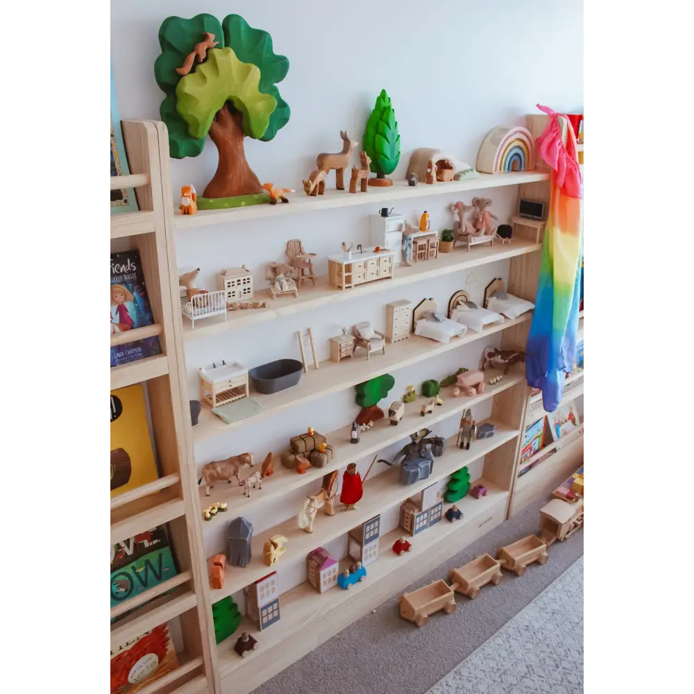 JOYKIDS Slim-Line Toy Shelf with 7-tier (Adjustable) - SolidWood - Timber Tinkers