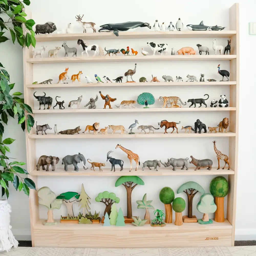 JOYKIDS Slim-Line Toy Shelf with 7-tier (Adjustable) - SolidWood - Timber Tinkers