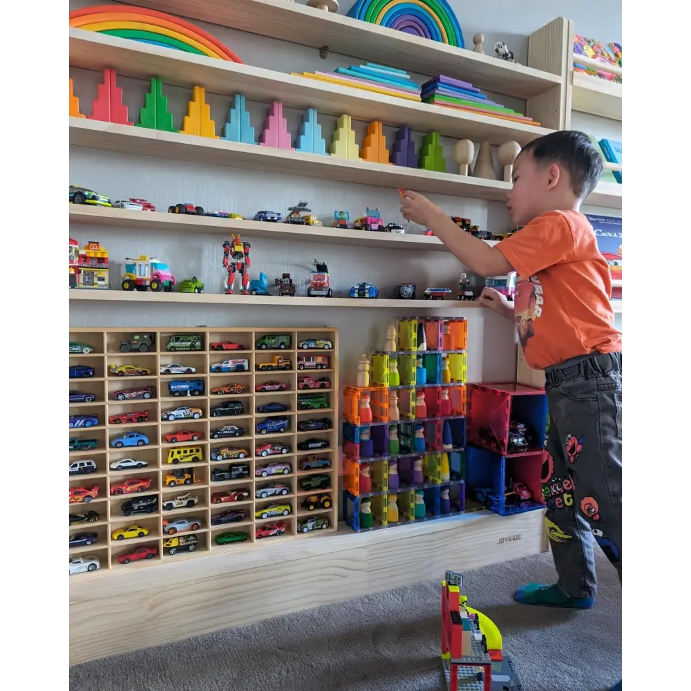 JOYKIDS Slim-Line Toy Shelf with 7-tier (Adjustable) - SolidWood - Timber Tinkers