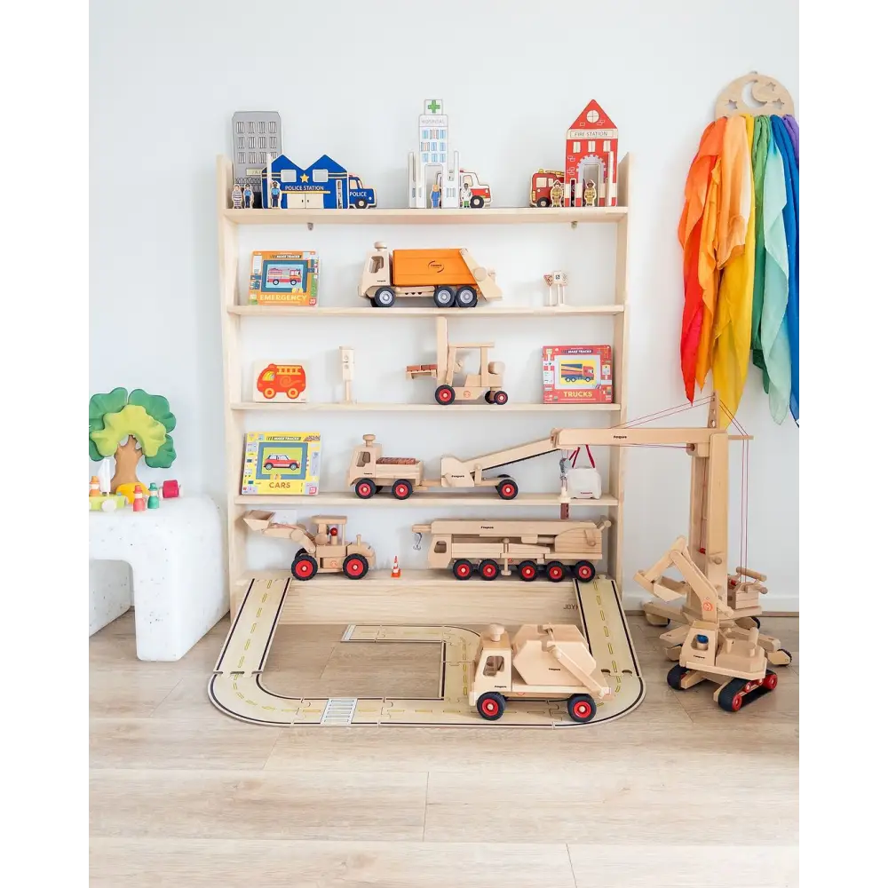 JOYKIDS Slim-Line Toy Shelf with 7-tier (Adjustable) - SolidWood - Timber Tinkers