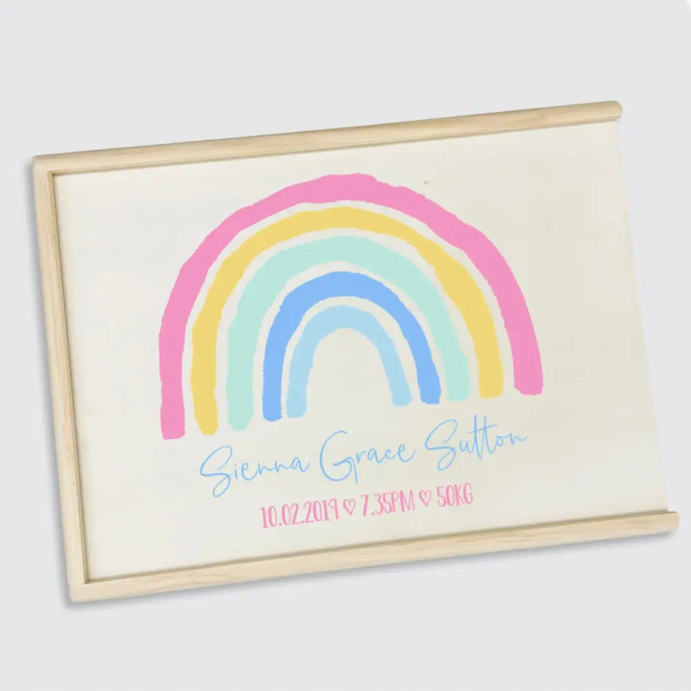 Keepsake Box - Pastel Rainbow - Timber Tinkers