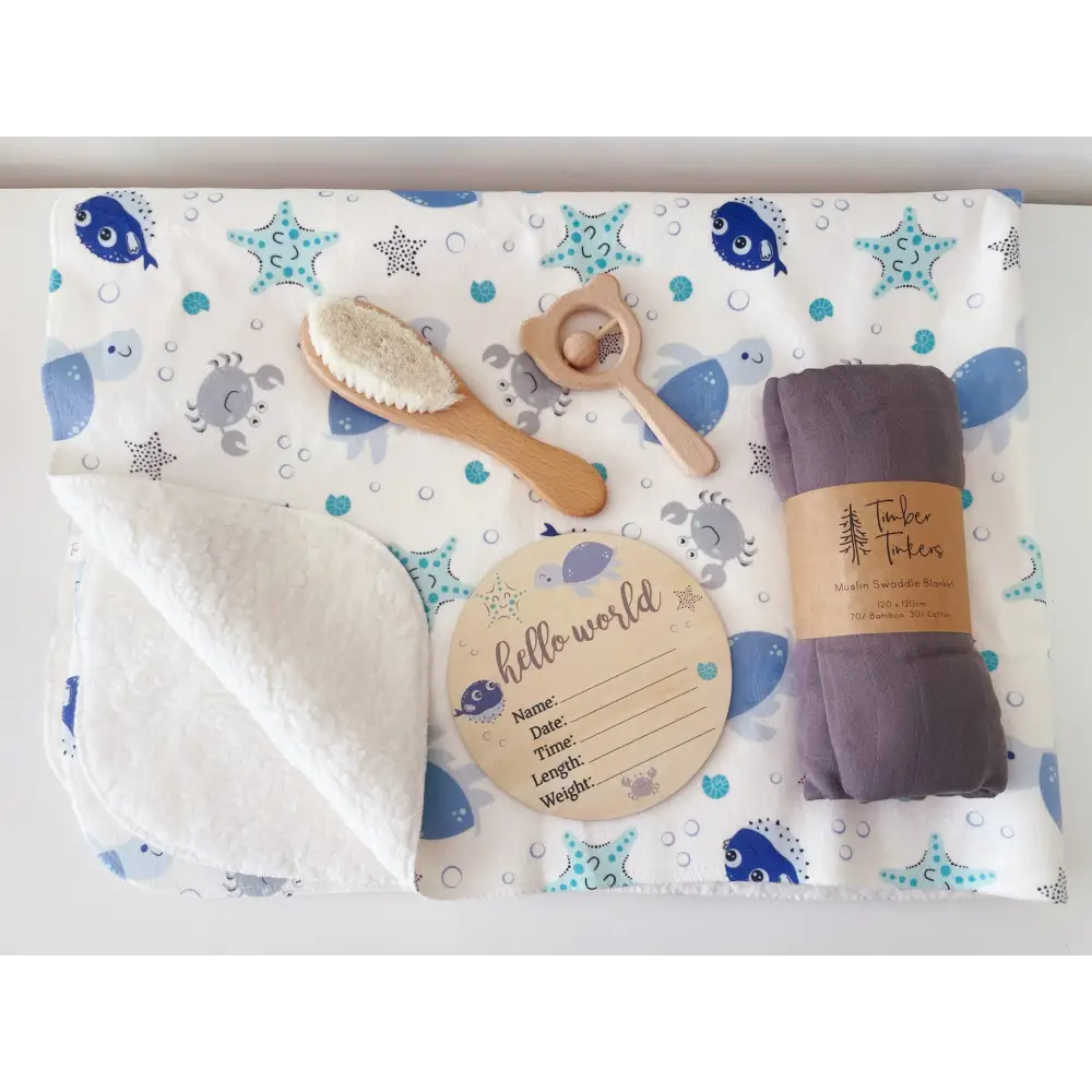 Large Baby Gift Box - Under the sea - Timber Tinkers