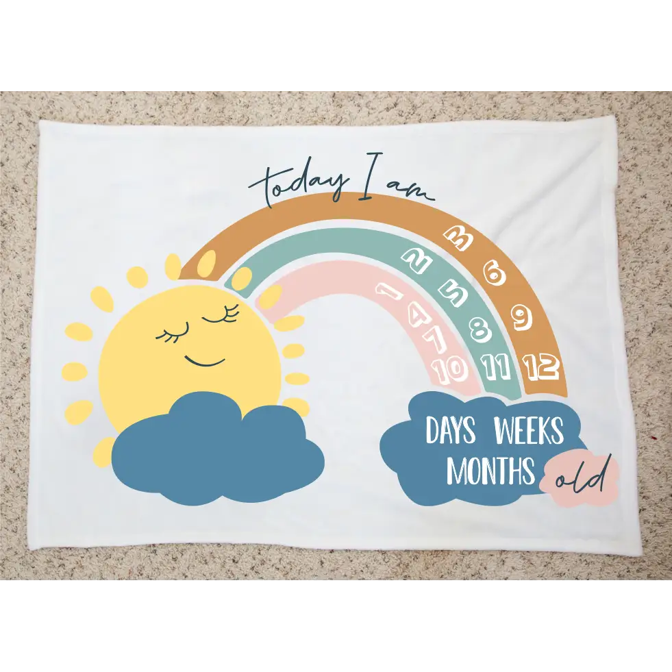 Milestone Blanket - Rainbow - Timber Tinkers