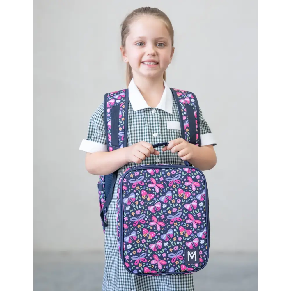 MontiiCo LARGE INSULATED LUNCH BAG - Butterflies - Timber Tinkers