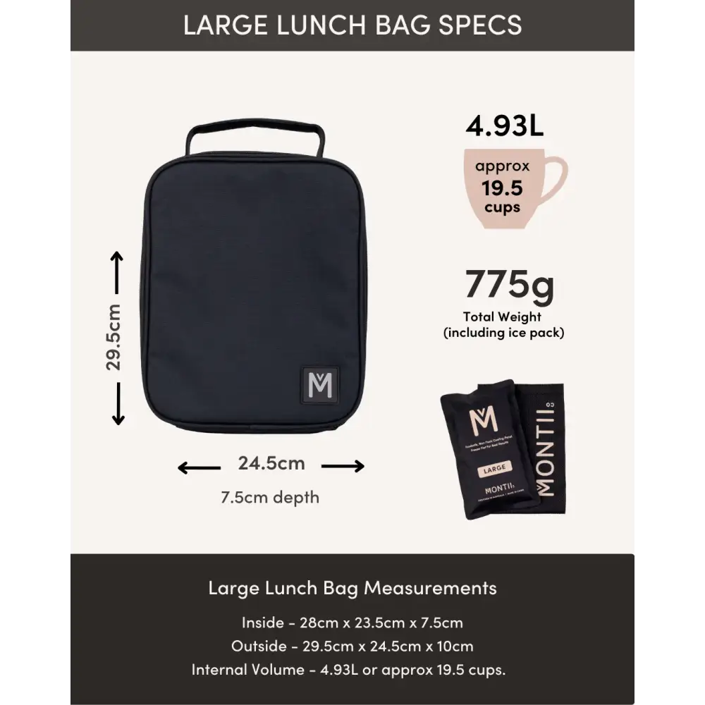 MontiiCo LARGE INSULATED LUNCH BAG - Construction - Timber Tinkers