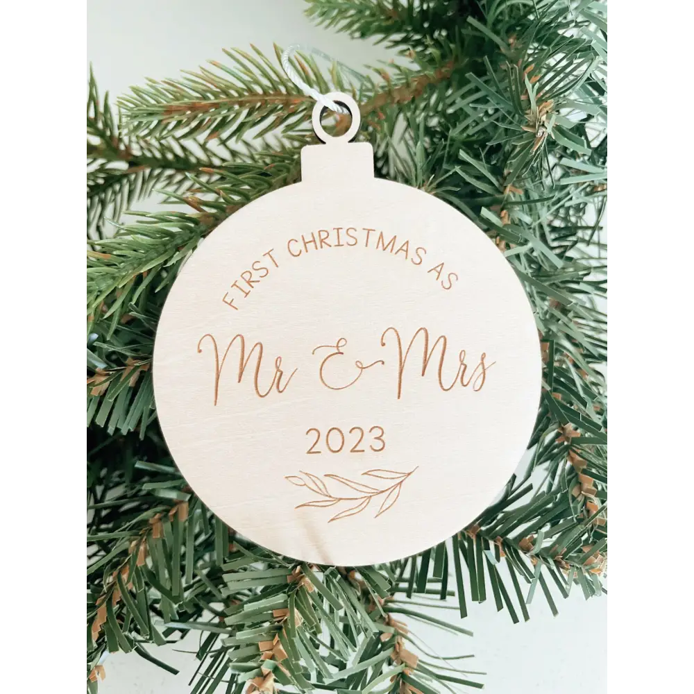 My First Christmas as Mr&Mrs Ornament - Timber Tinkers
