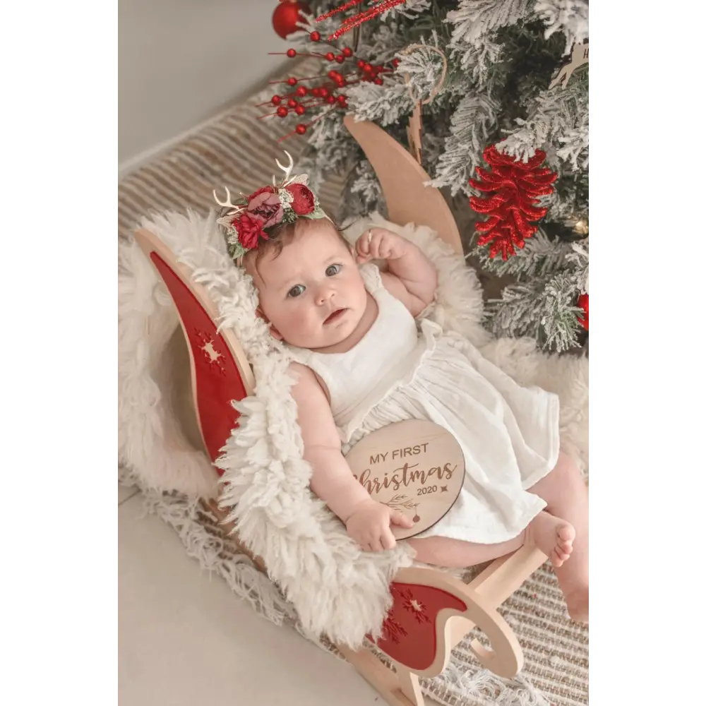 My First Christmas Plaque 2025 - Timber Tinkers