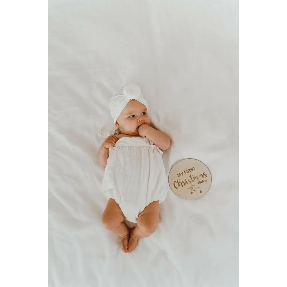 My First Christmas Plaque 2025 - Timber Tinkers