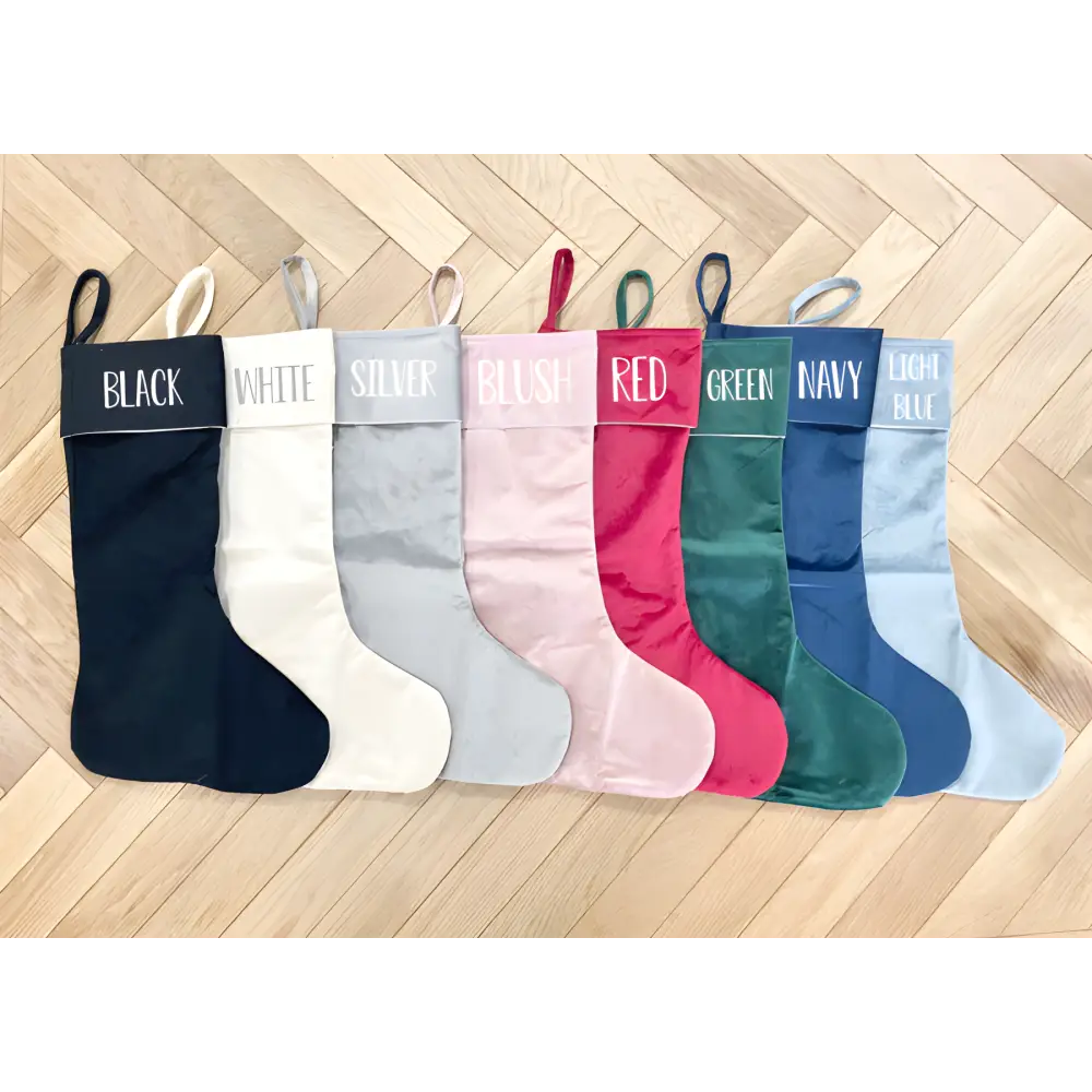 Non Personsalised Velvet Stockings - Multiple Colours - Timber Tinkers