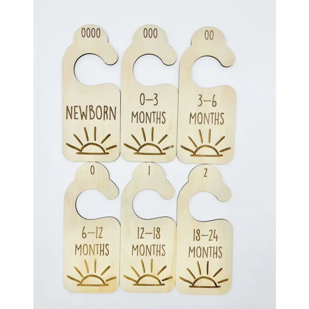 Nursery Wardrobe Dividers - Sun - Timber Tinkers