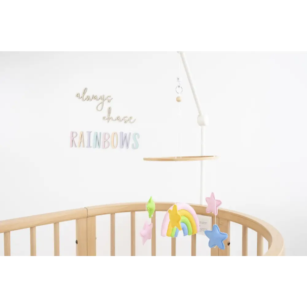 Pastel Rainbow Nursery Mobile - Timber Tinkers