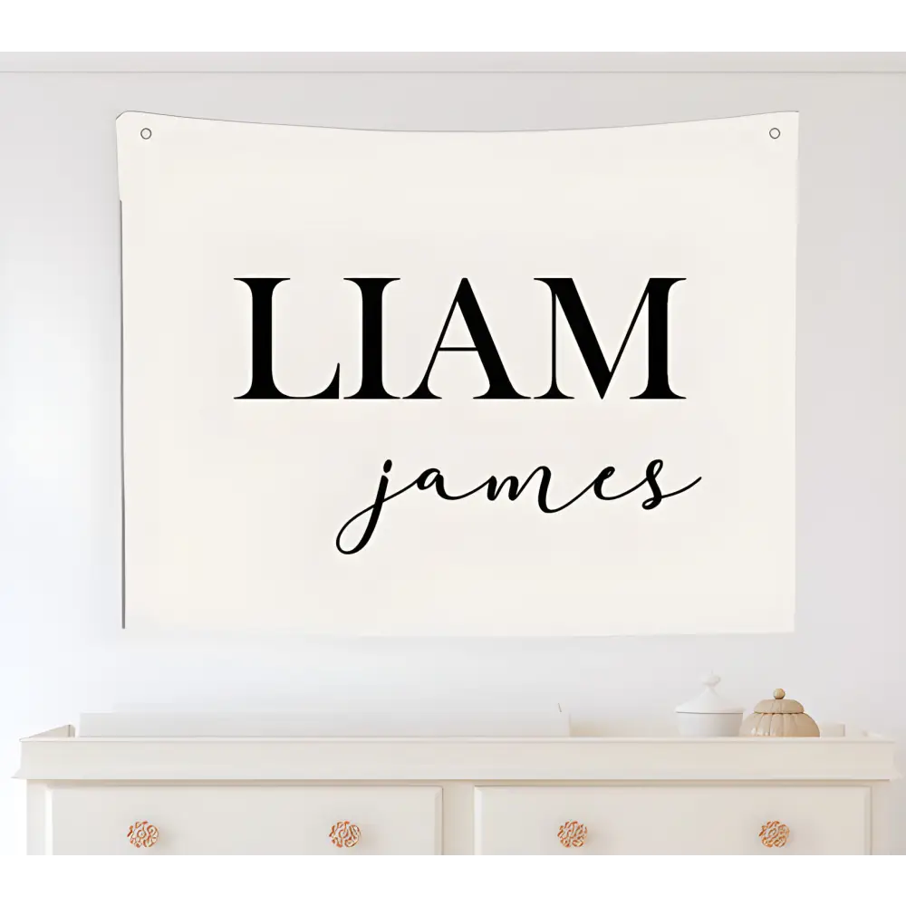 Personalised Block Letter Canvas Wall Hang - Timber Tinkers