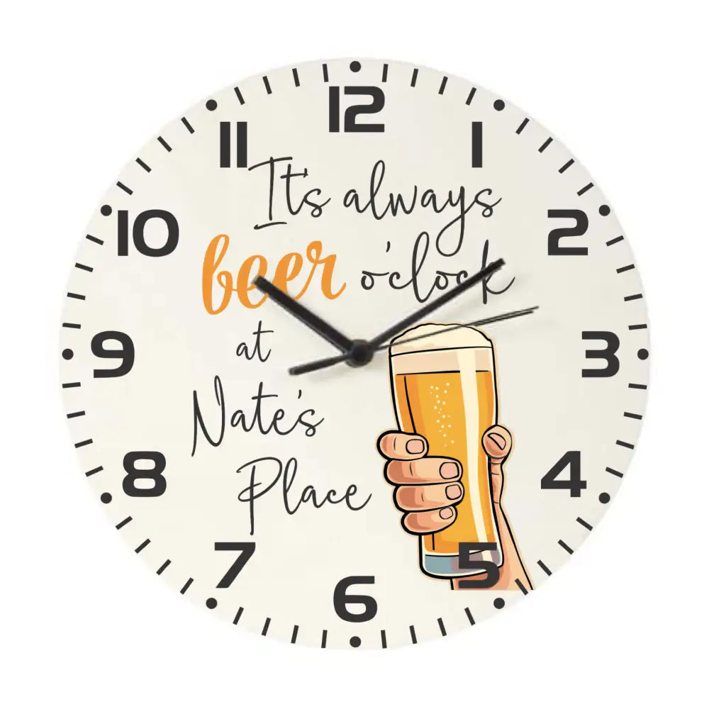 Personalised Clock - Beer O’Clock