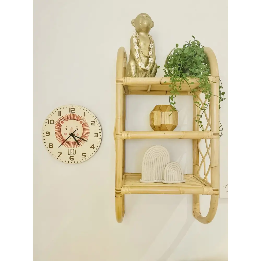 Personalised Clock - Pink Rainbow