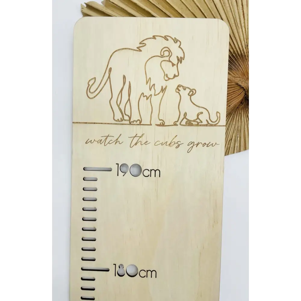 Personalised Growth Chart - Lion Cub - Timber Tinkers
