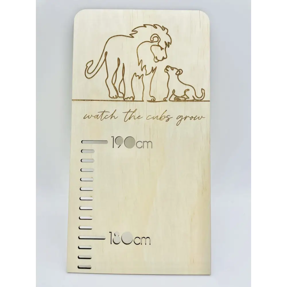 Personalised Growth Chart - Lion Cub - Timber Tinkers