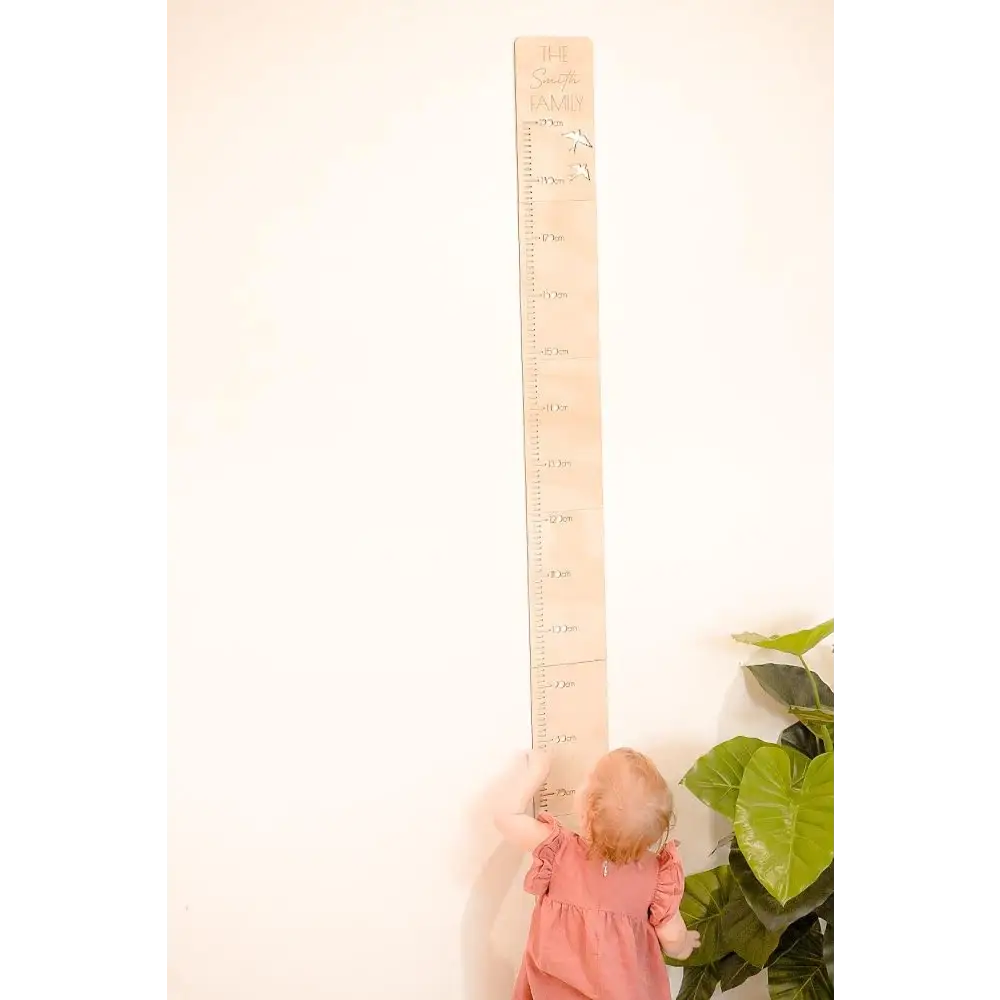 Personalised Growth Chart - Mountains - Timber Tinkers