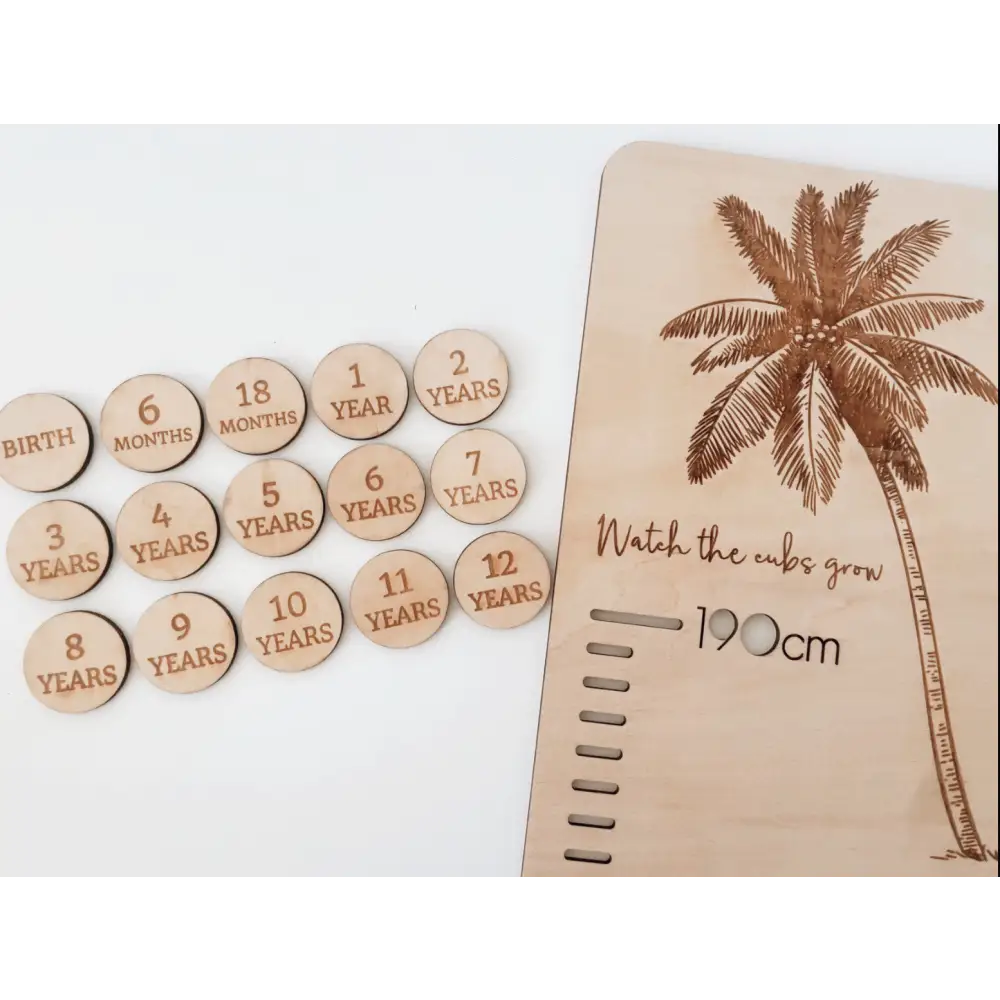 Personalised Growth Chart - Mountains - Timber Tinkers