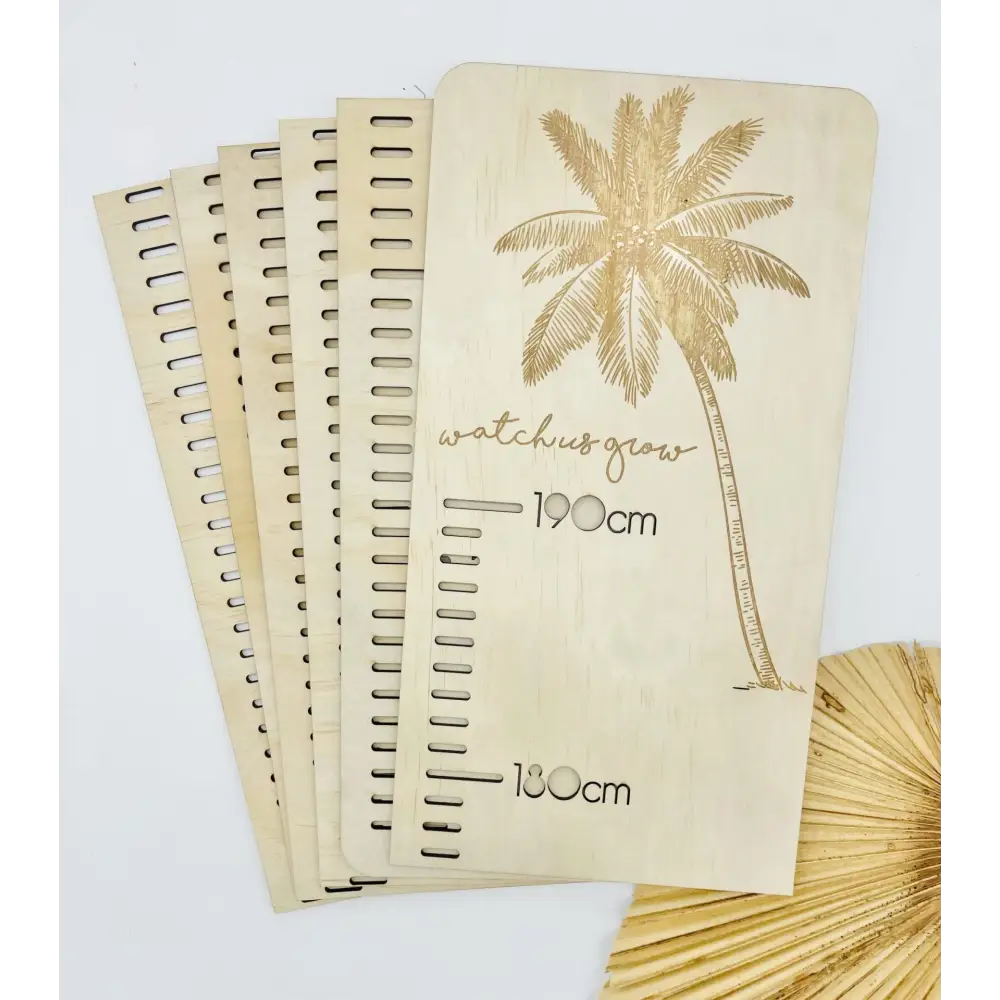 Personalised Growth Chart - Palm Tree - Timber Tinkers