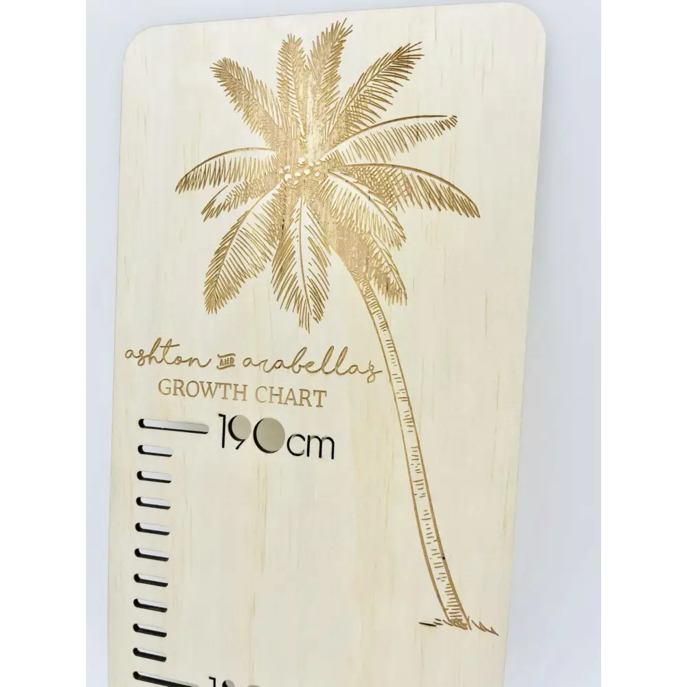 Personalised Growth Chart - Palm Tree - Timber Tinkers