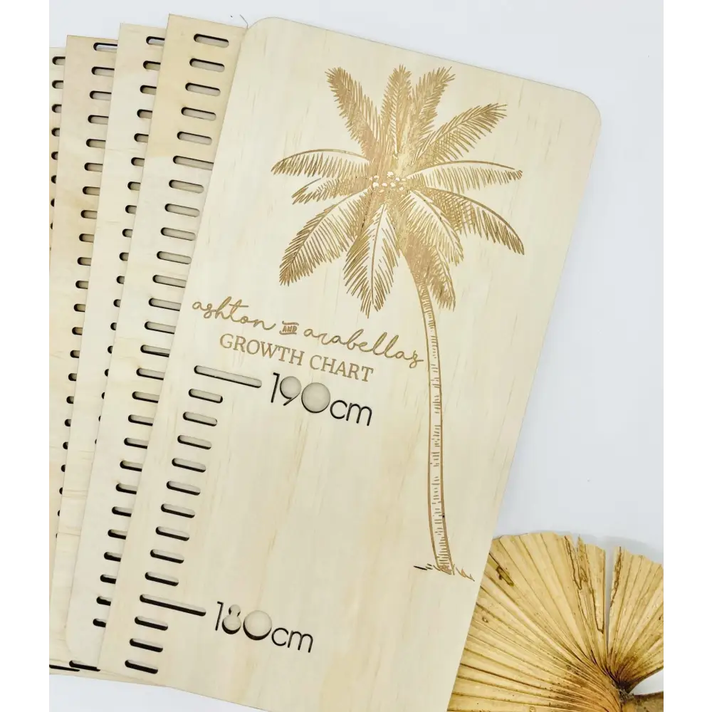 Personalised Growth Chart - Palm Tree - Timber Tinkers