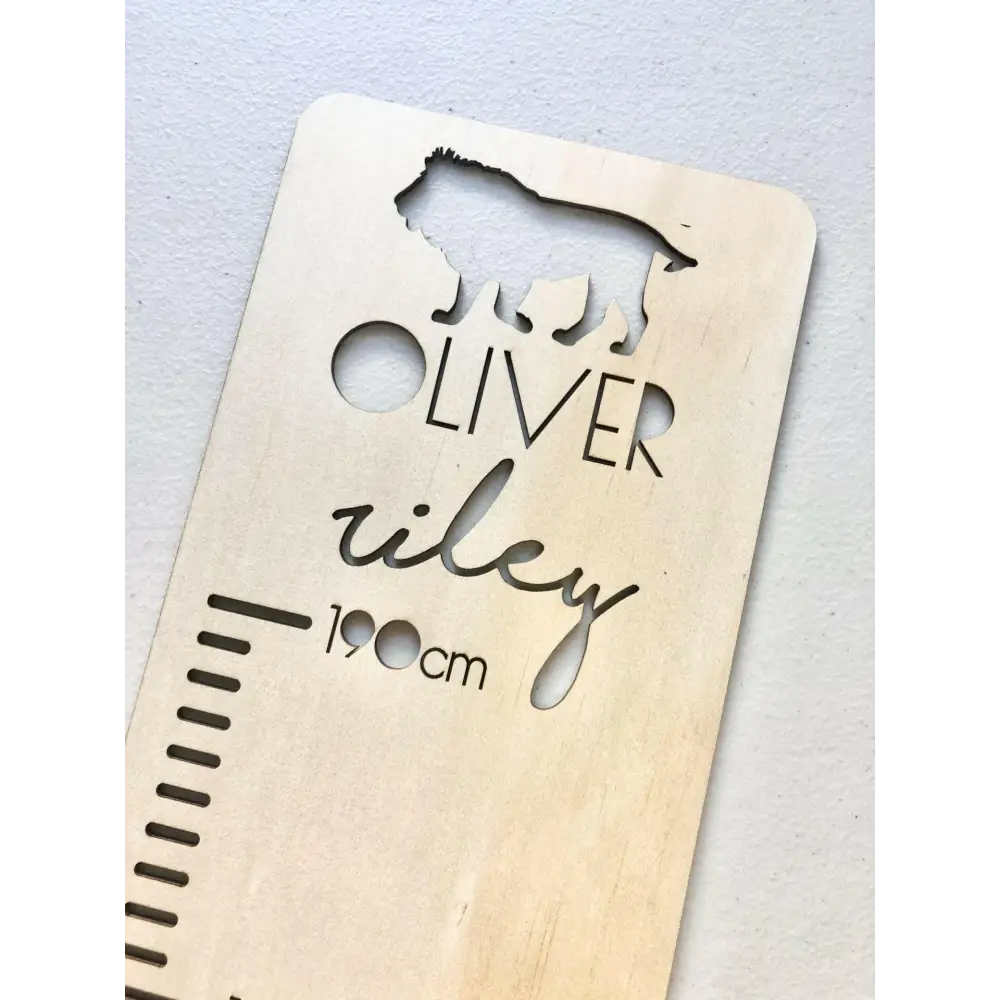 Personalised Growth Chart - Safari - Timber Tinkers