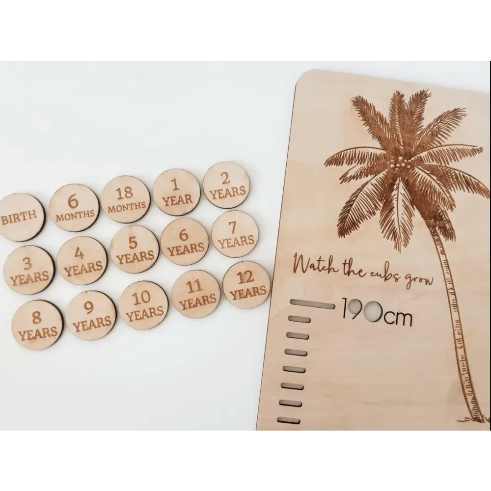 Personalised Growth Chart - Safari - Timber Tinkers