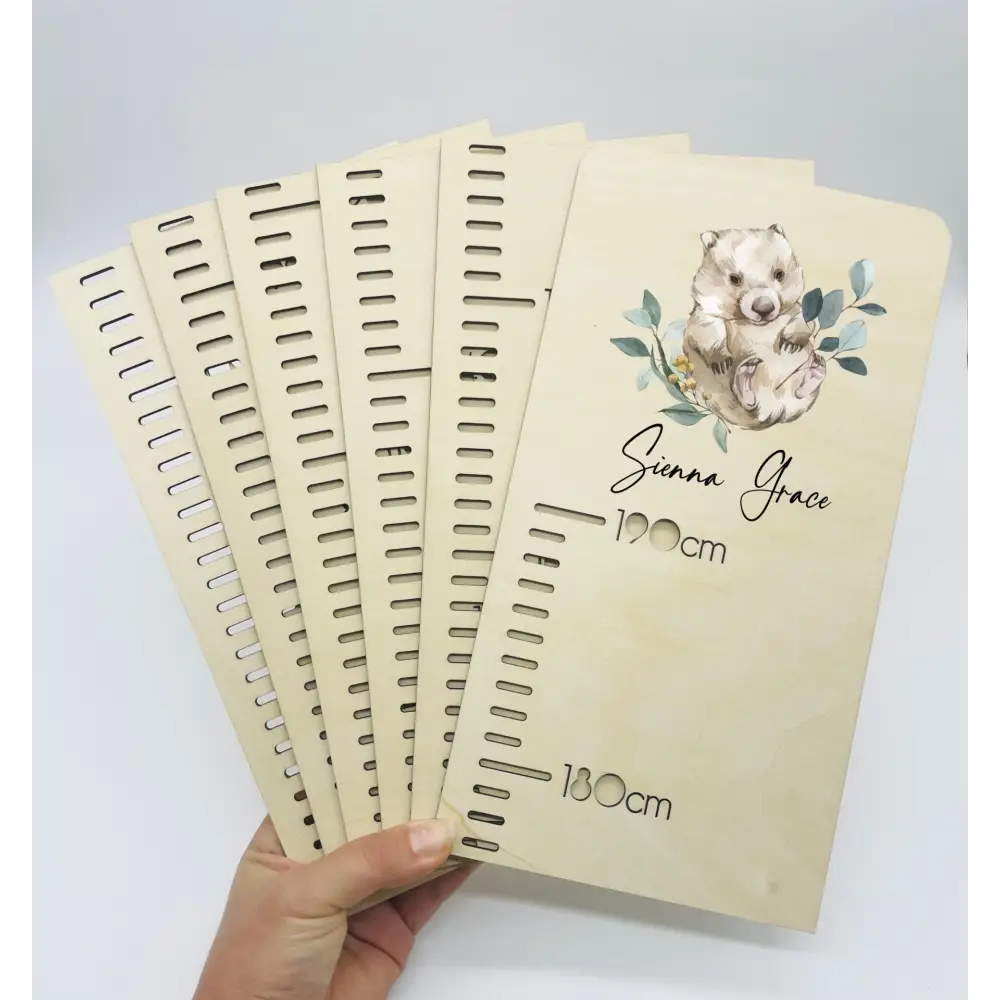 Personalised Growth Chart - Wombat - Timber Tinkers