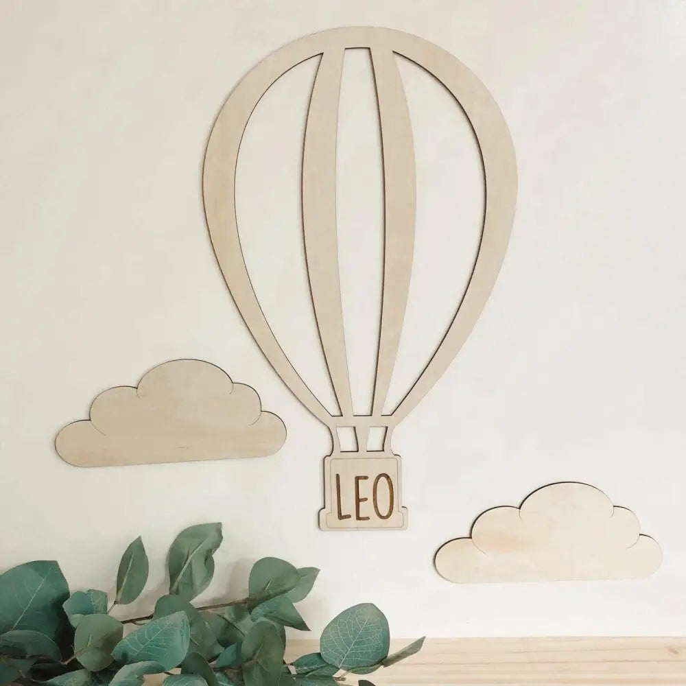 Personalised Hot Air Balloon Wall Decal - Timber Tinkers