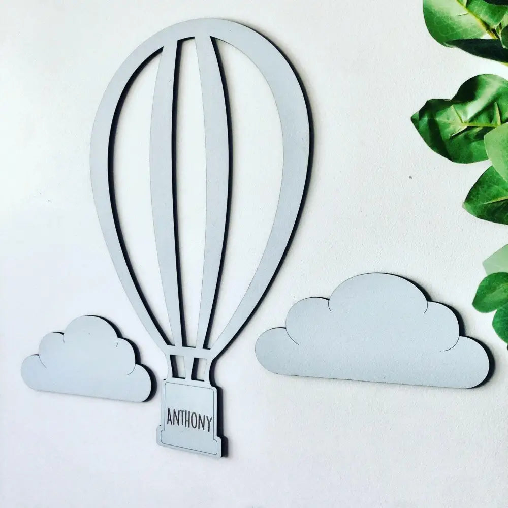 Personalised Hot Air Balloon Wall Decal - Timber Tinkers