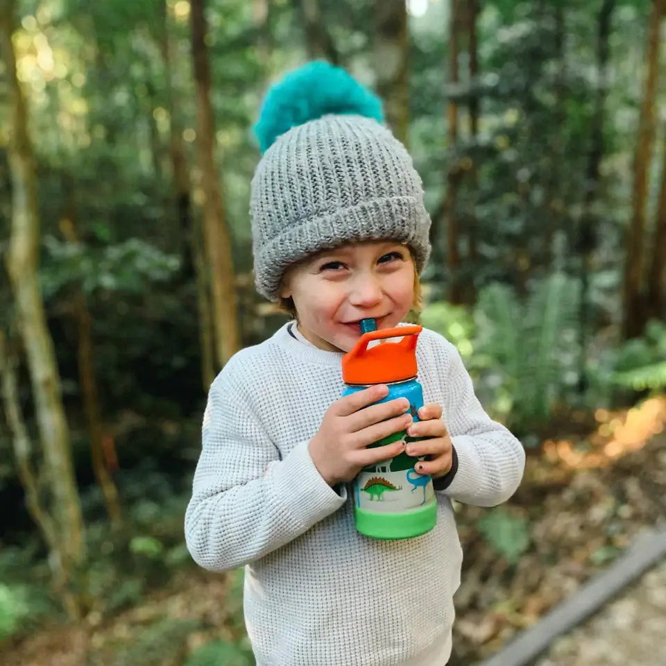 Personalised Kids Insulated Drink Bottle - Dinosaur - Timber Tinkers